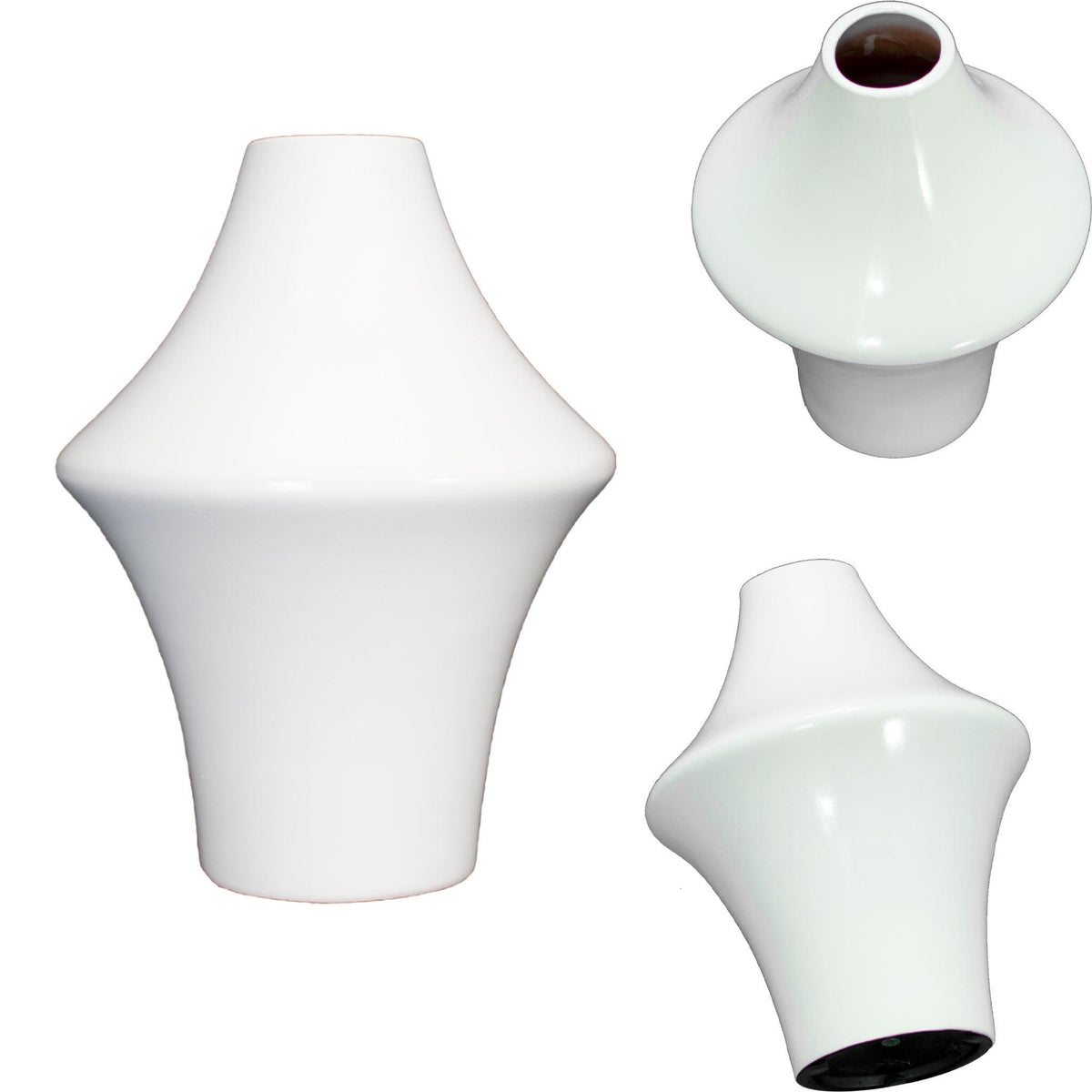 Lee Display's brand new 10in Kylix Ceramic Vase White Ceramic High Gloss Finish on sale at leedisplay.com