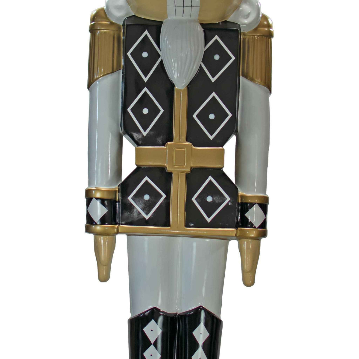 12FT Black & White Checkered Nutcrackers - Lee Display