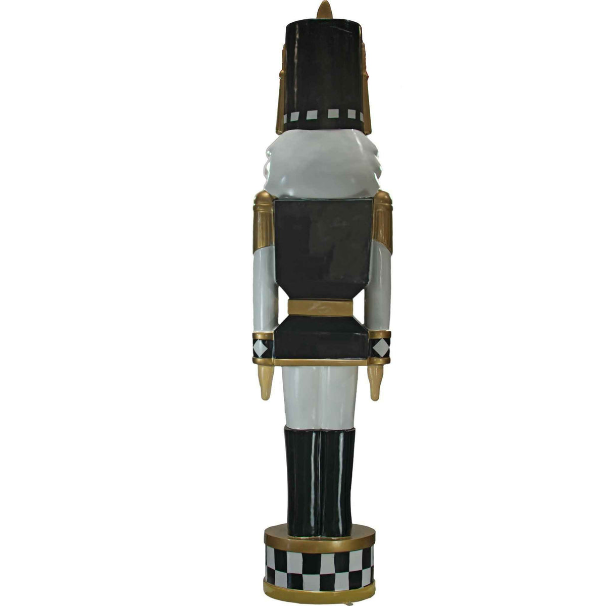 12FT Black & White Checkered Nutcrackers - Lee Display