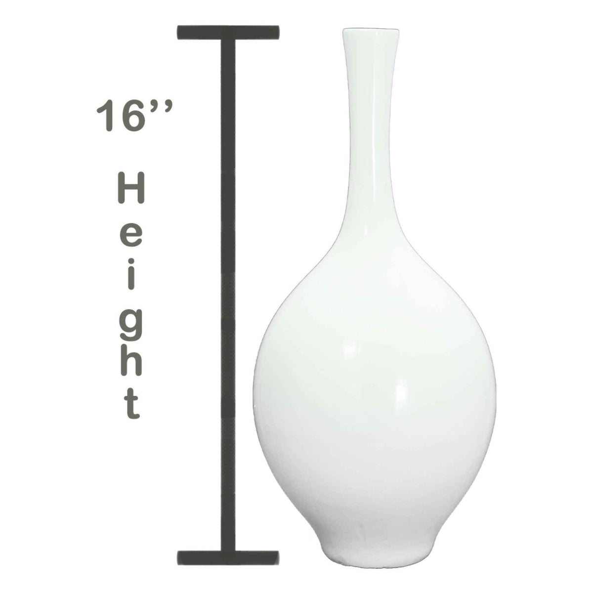16in Modern Ceramic Vase - Lee Display