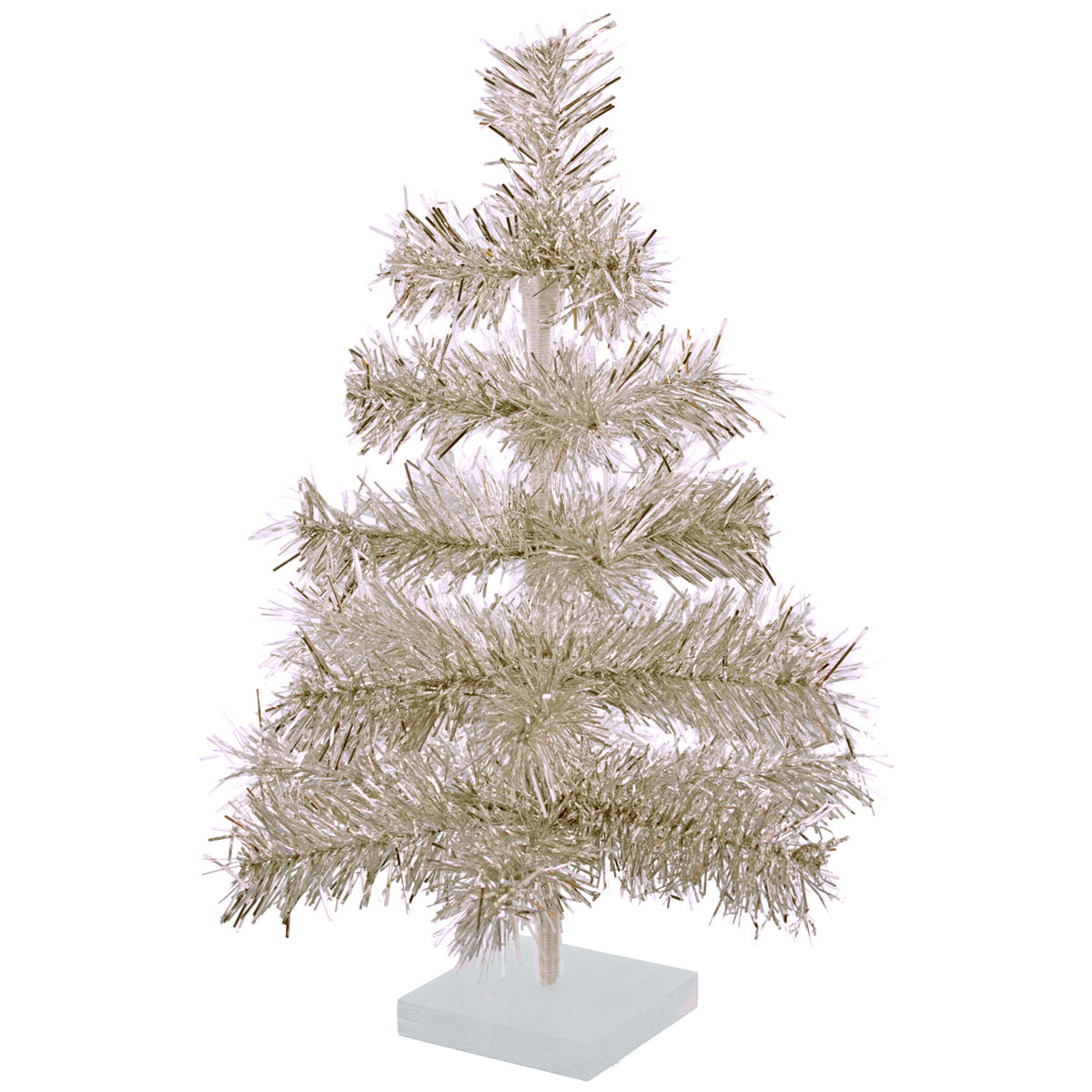 Antique Silver Tinsel Christmas Tree