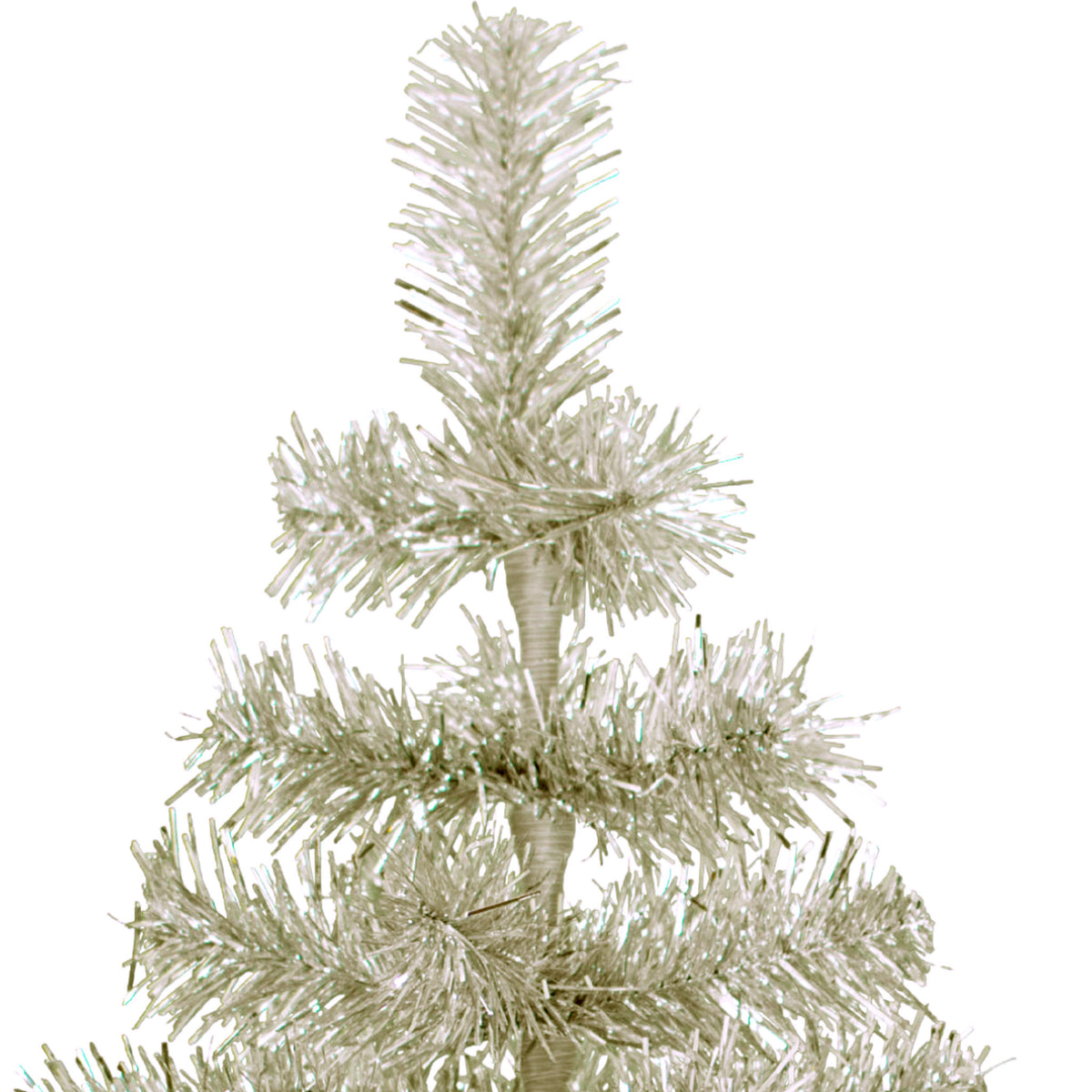 Antique Silver Tinsel Christmas Tree