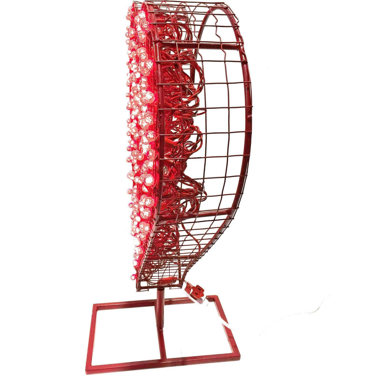 24in LED Lit Valentine's Day Heart with Display Stand - Lee Display