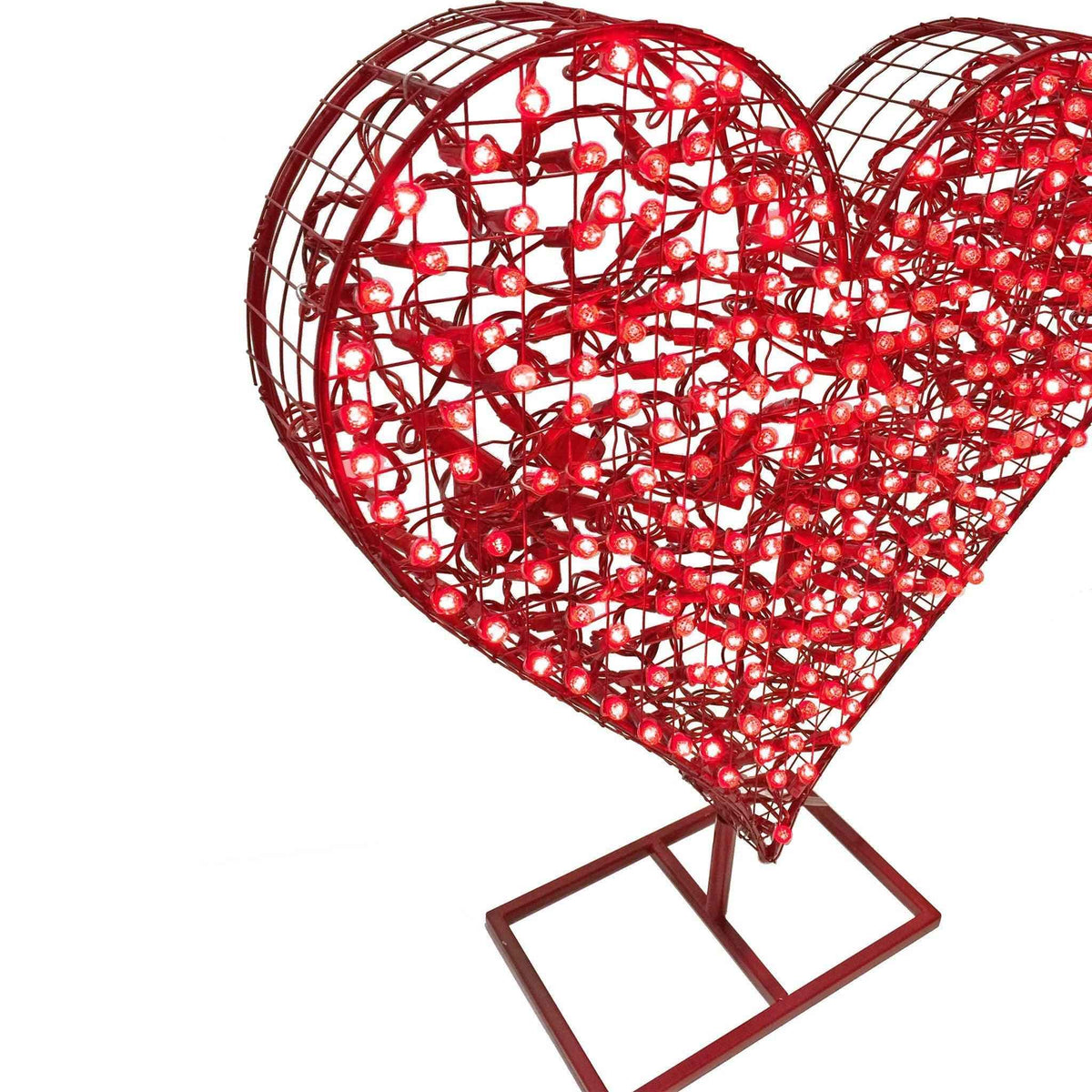 24in LED Lit Valentine's Day Heart with Display Stand - Lee Display