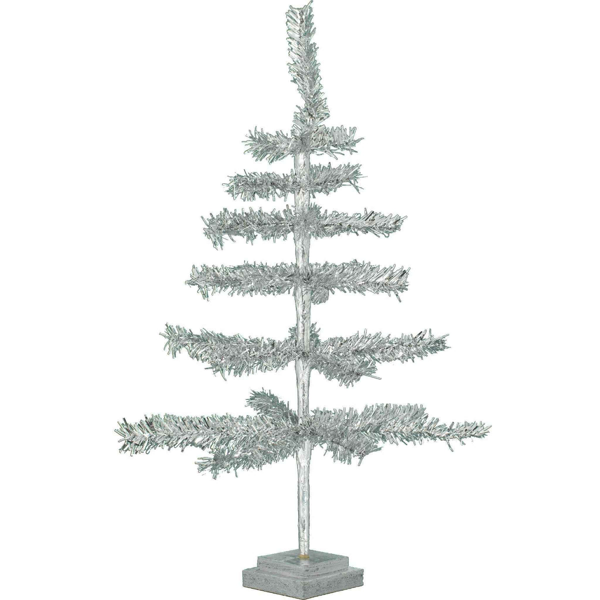 28in Vintage Silver Tinsel Christmas Tree - Lee Display