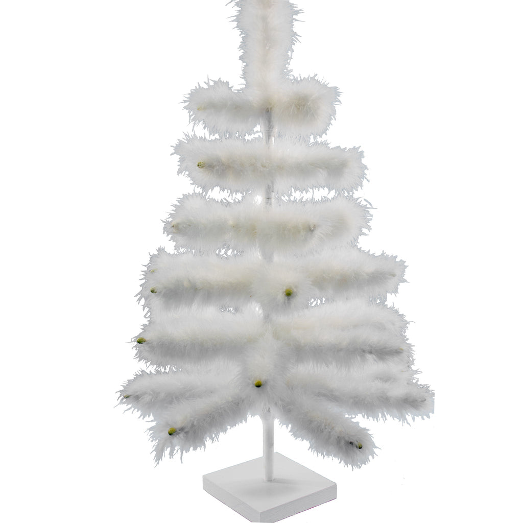 White Turkey Feather Christmas Tree, Lee Display