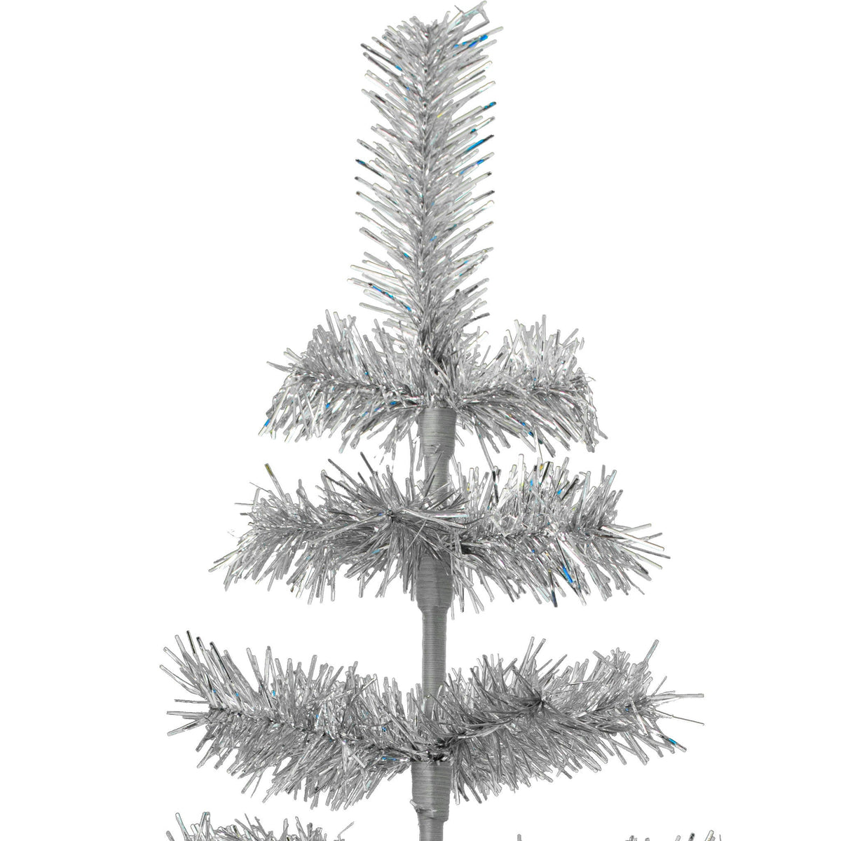 Silver Tinsel Christmas Tree