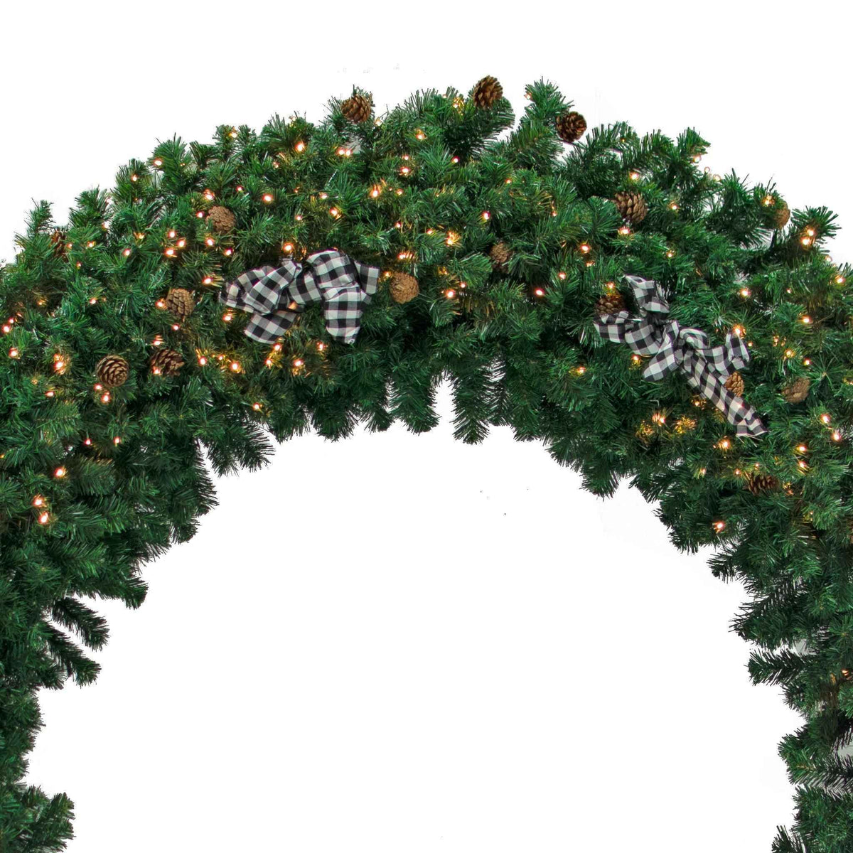 8FT Pre-Lit Premier Pine Fir Christmas Wreath - Lee Display