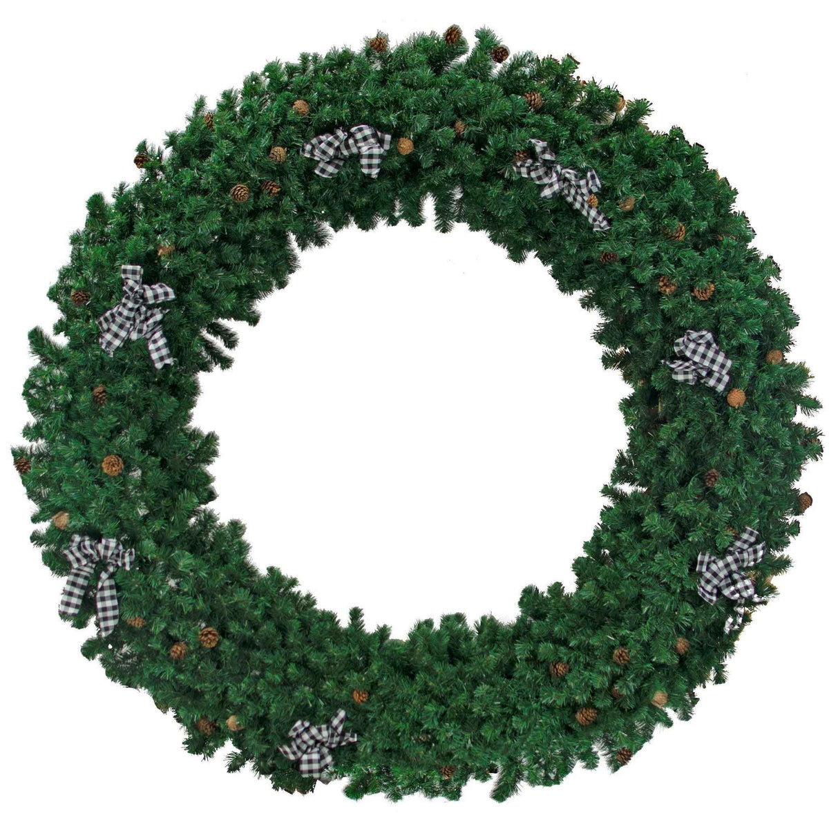 8FT Pre-Lit Premier Pine Fir Christmas Wreath - Lee Display