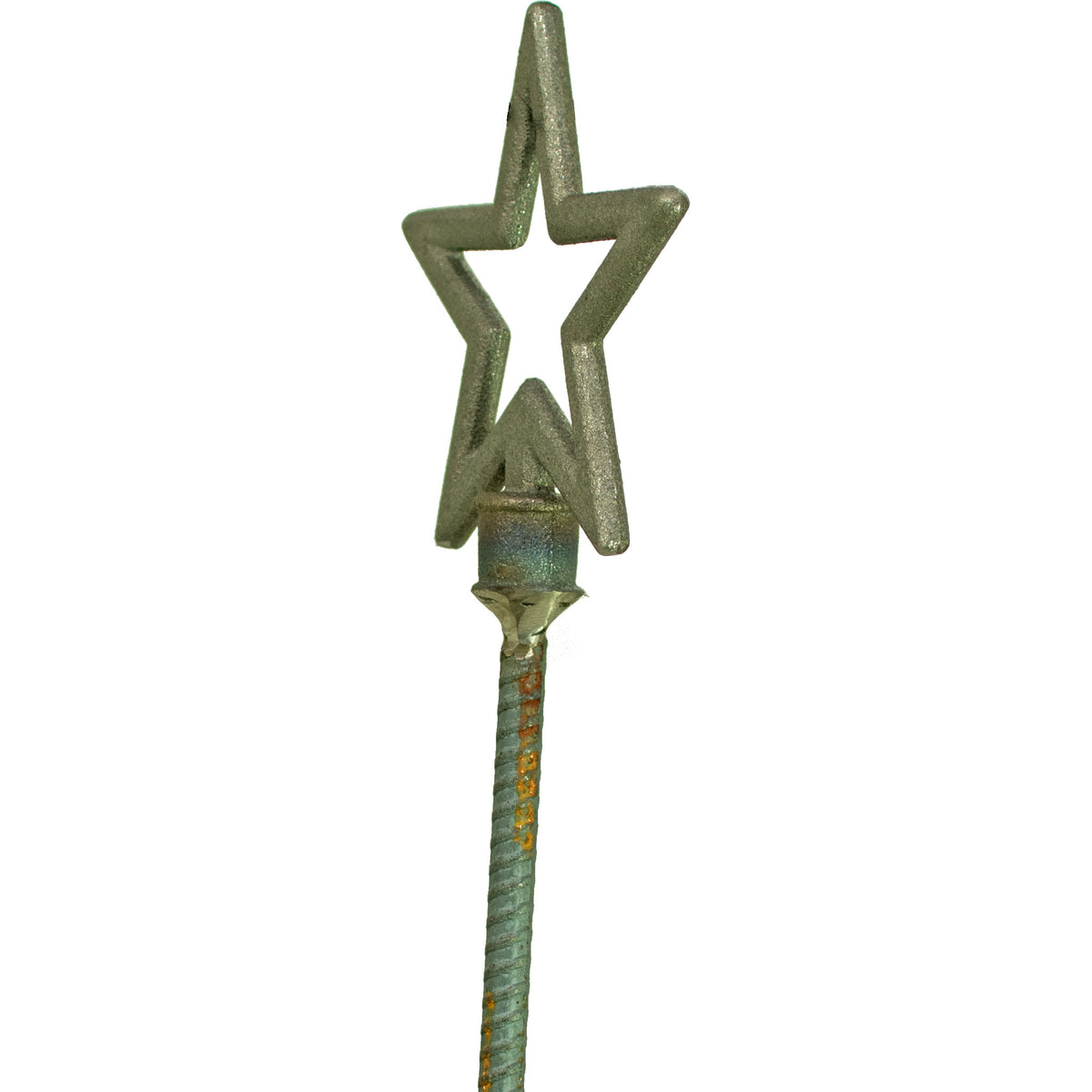 The side angle photo of the North Star garden hose stake guide.