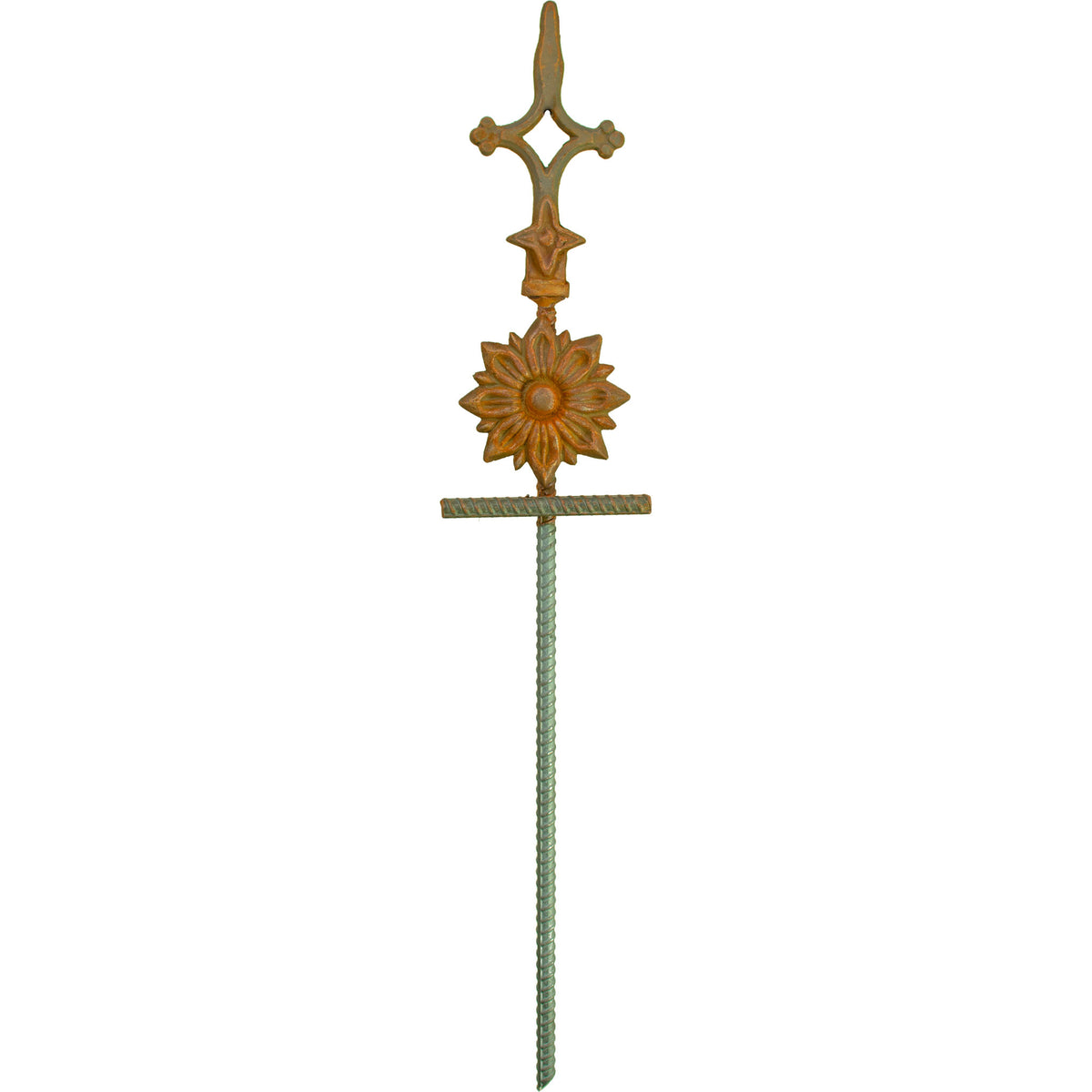 The total length of the flower garden hose stake guide.