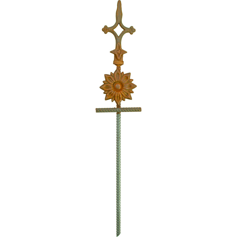 The total length of the flower garden hose stake guide.