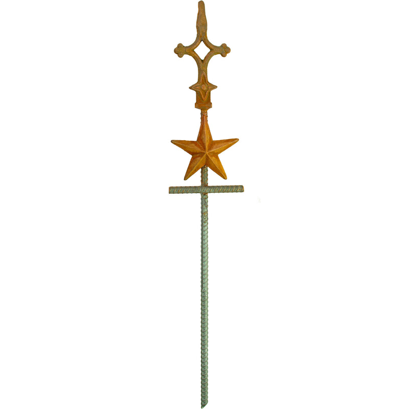 The total length of the speared texas star garden hose stake guide.