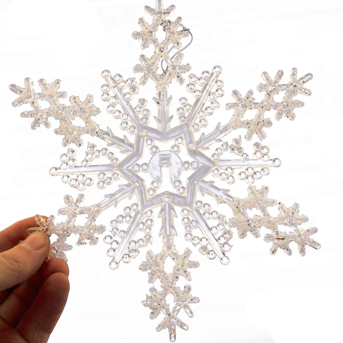 Acrylic Glitter Snowflake - Lee Display