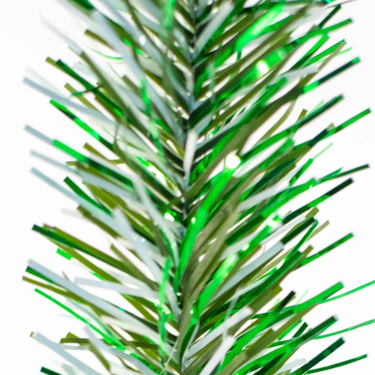 Alpine Green & White Tinsel Garland - Lee Display