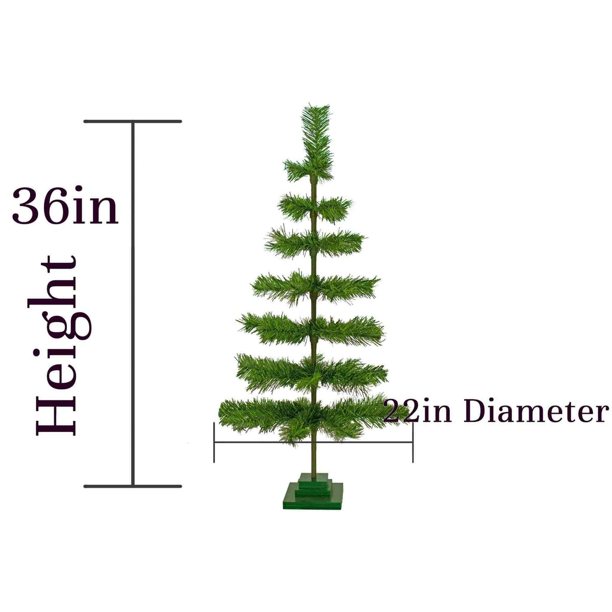 Alpine Green Tinsel Christmas Tree - Lee Display