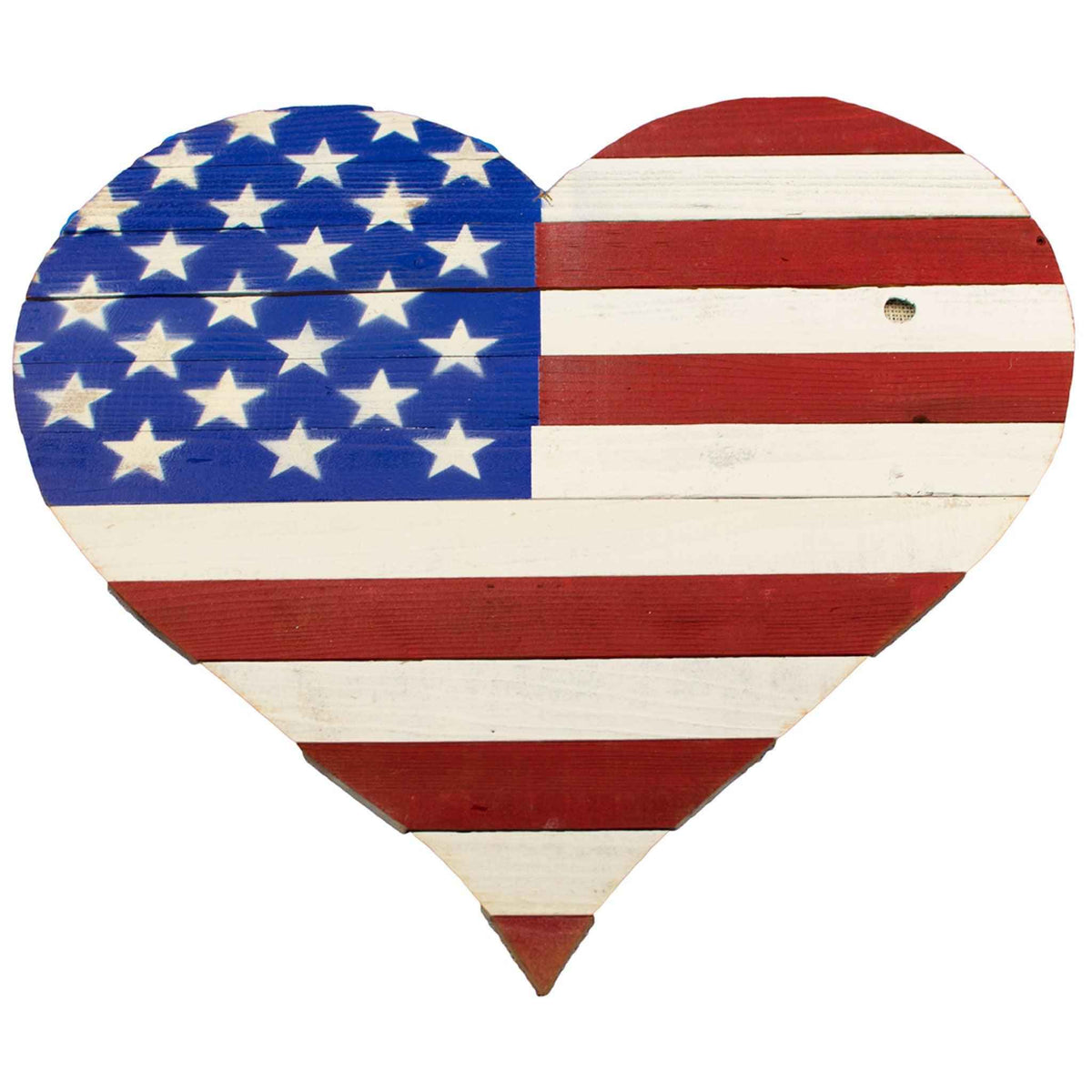 American Flag Striped Heart - Lee Display