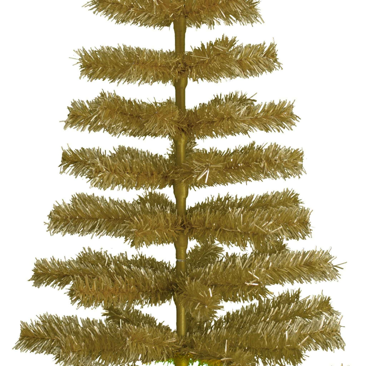 Antique Gold Tinsel Christmas Tree - Lee Display
