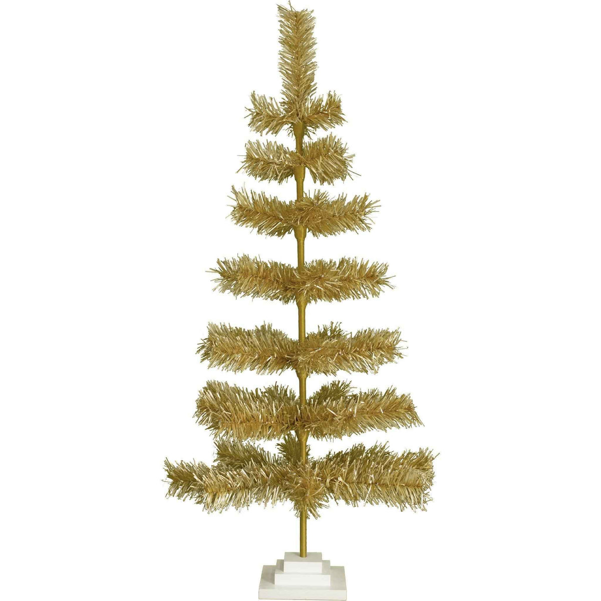 Antique Gold Tinsel Christmas Tree - Lee Display