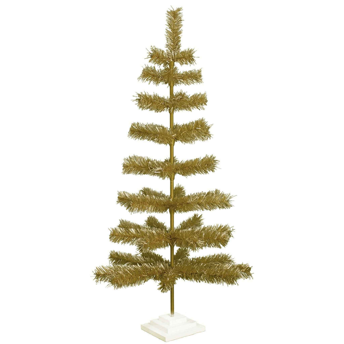 Antique Gold Tinsel Christmas Tree - Lee Display