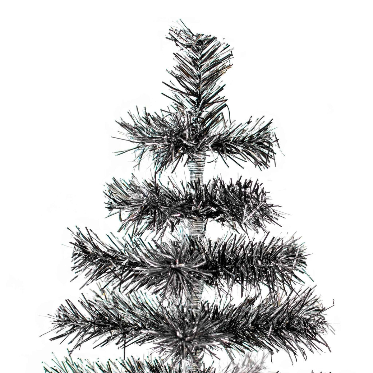 Black & Silver Firework Tinsel Tree - Lee Display