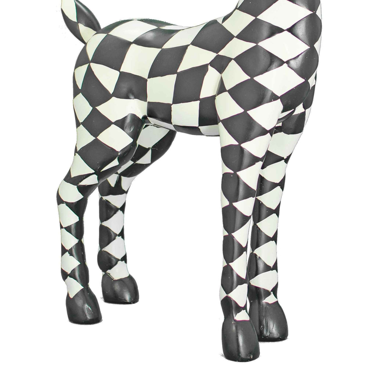 Black and White Checkered Reindeer - Lee Display