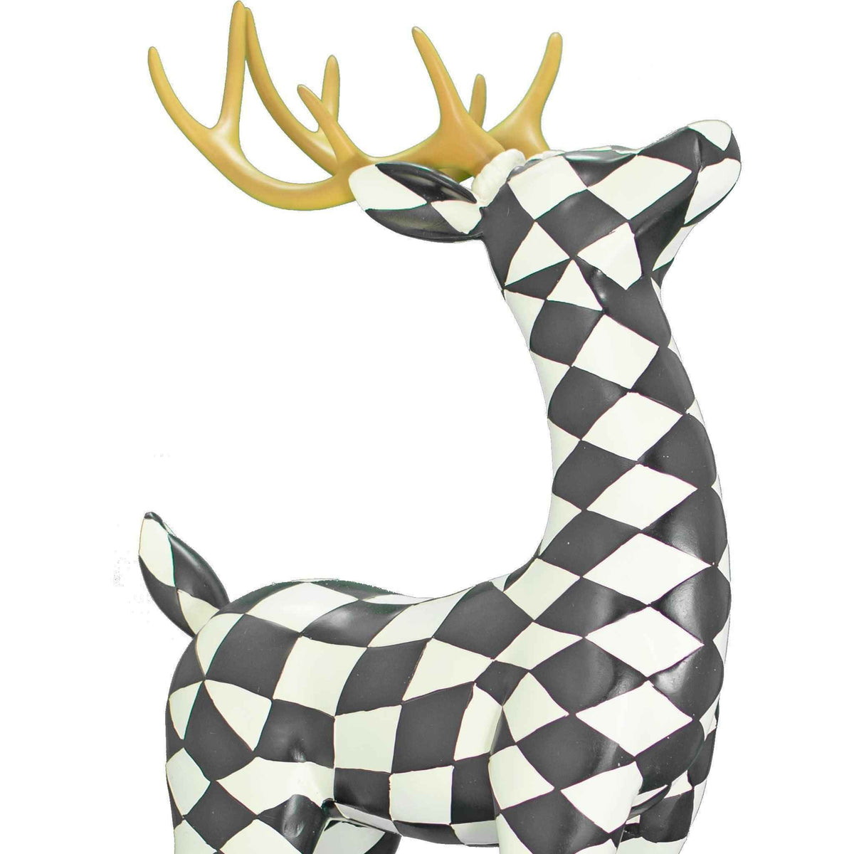 Black and White Checkered Reindeer - Lee Display