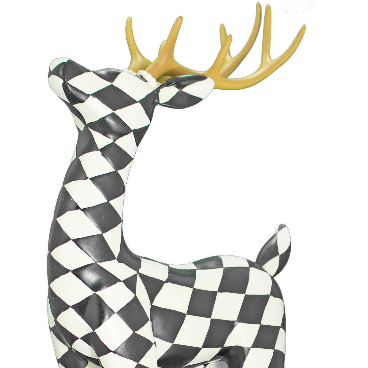 Black and White Checkered Reindeer - Lee Display