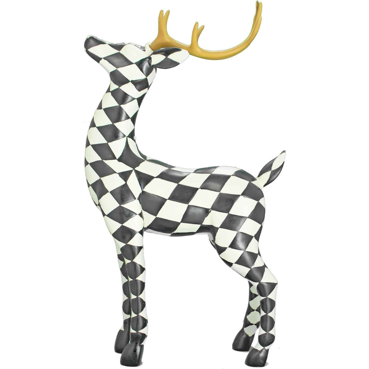 Black and White Checkered Reindeer - Lee Display