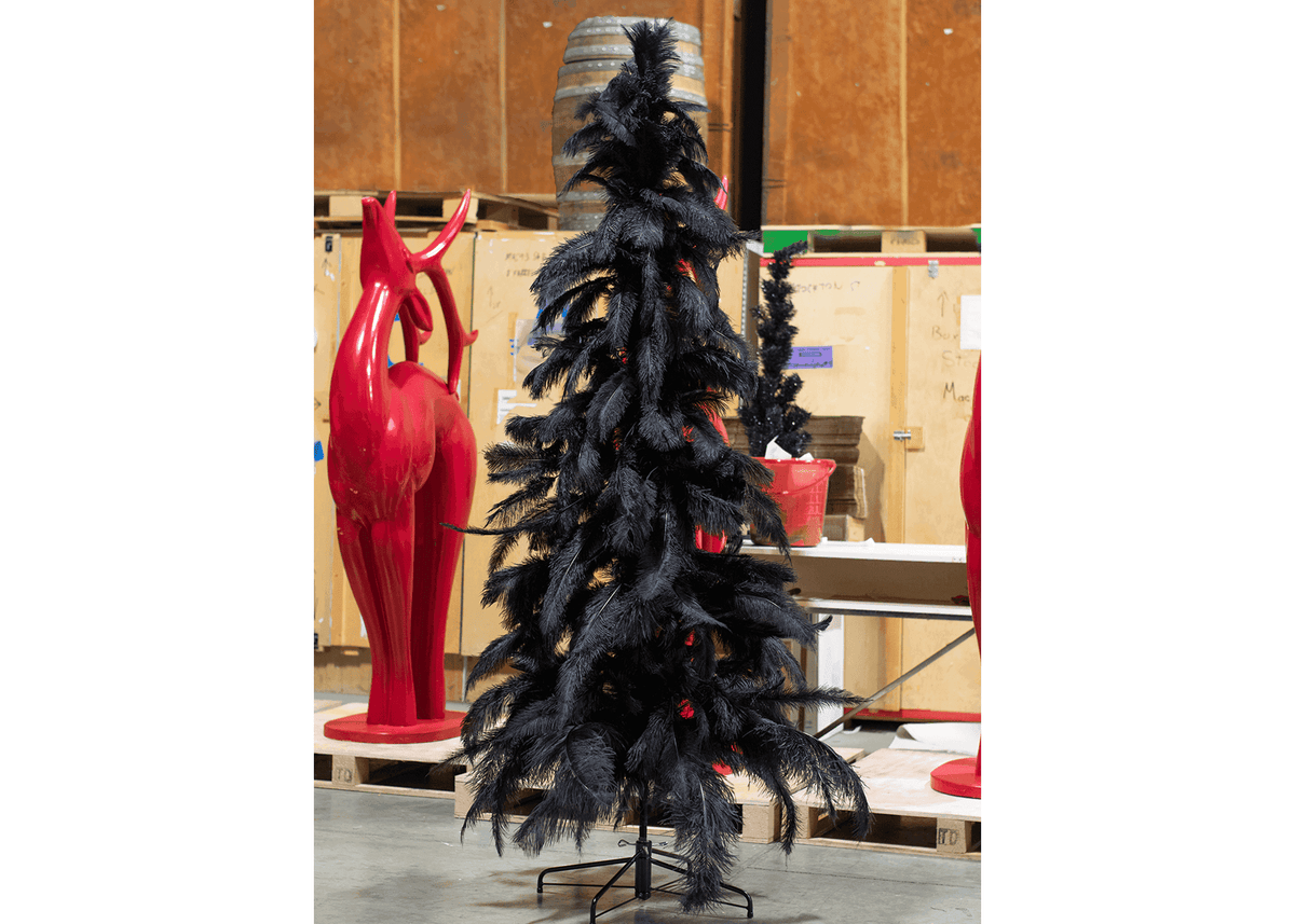 Black Ostrich Feather Tree - Lee Display
