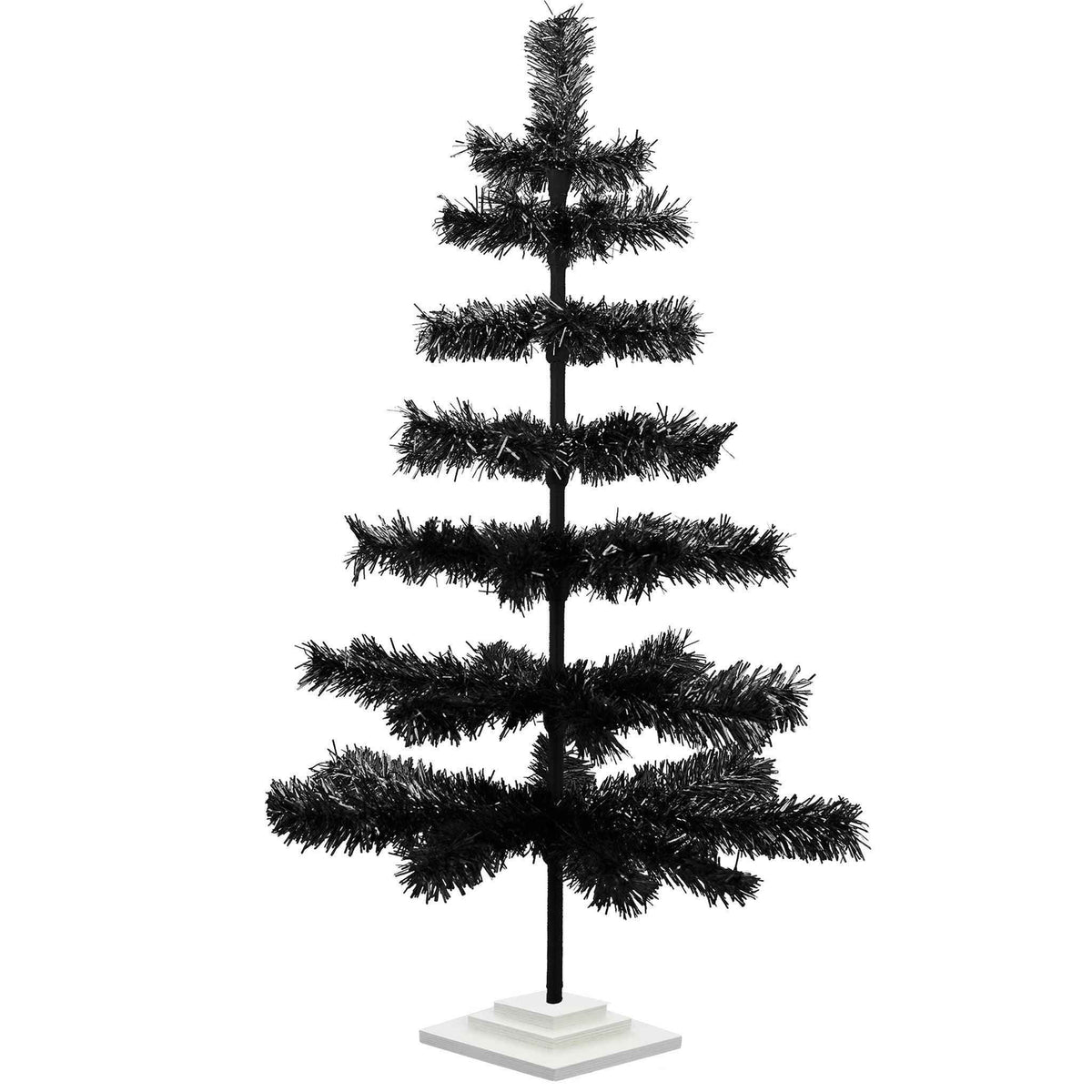Black Tinsel Christmas Tree - Lee Display