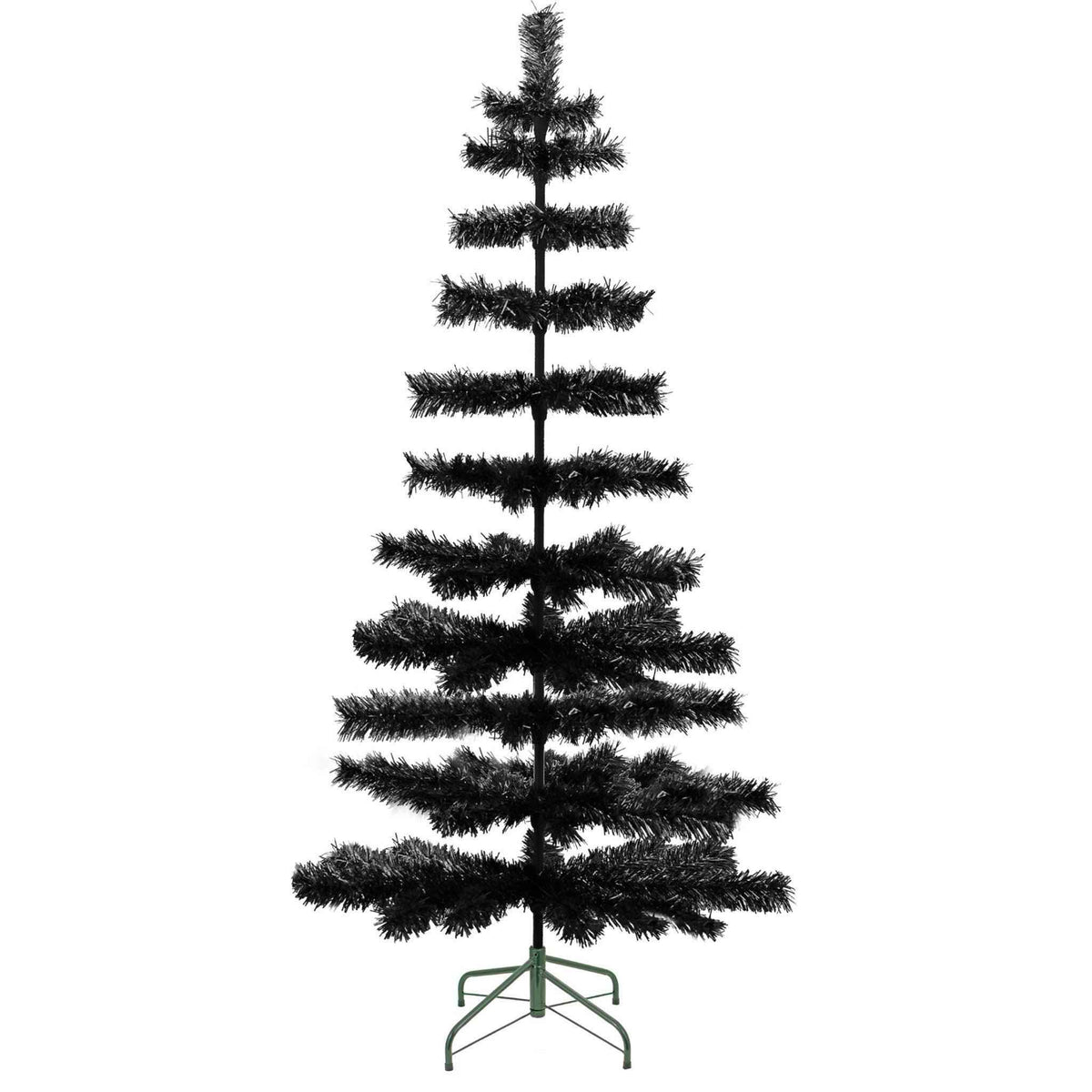 Black Tinsel Christmas Tree - Lee Display
