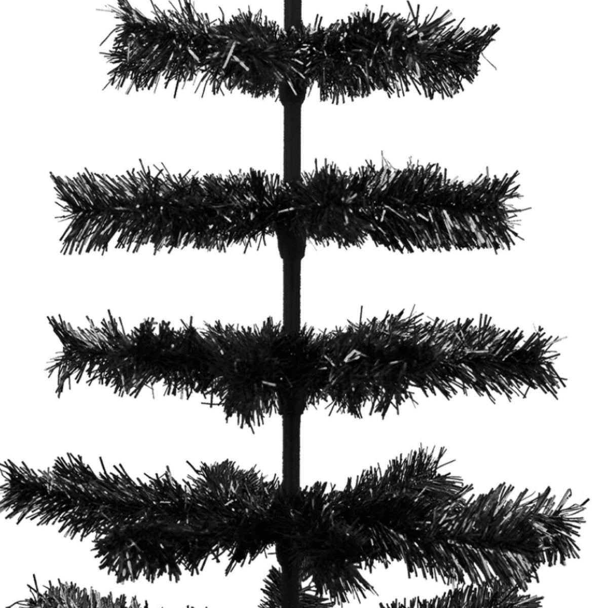 Black Tinsel Christmas Tree - Lee Display