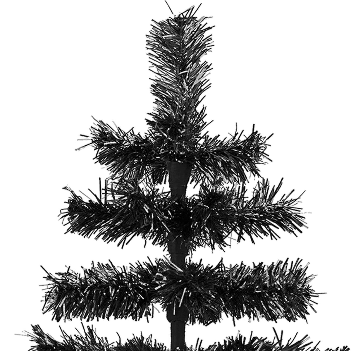 Black Tinsel Christmas Tree - Lee Display