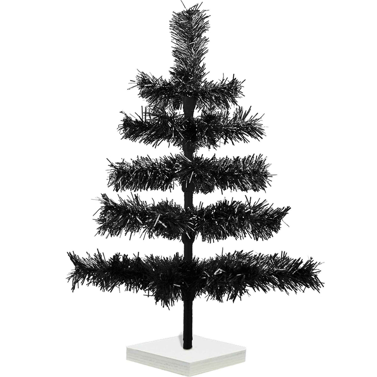 Black Tinsel Christmas Tree - Lee Display