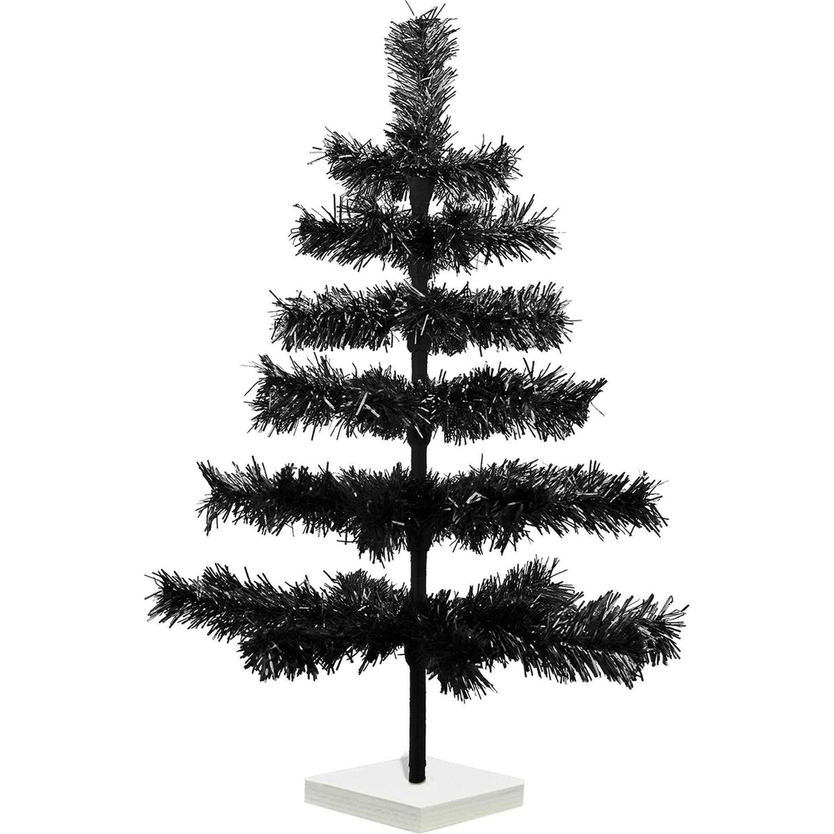 Black Tinsel Christmas Tree - Lee Display
