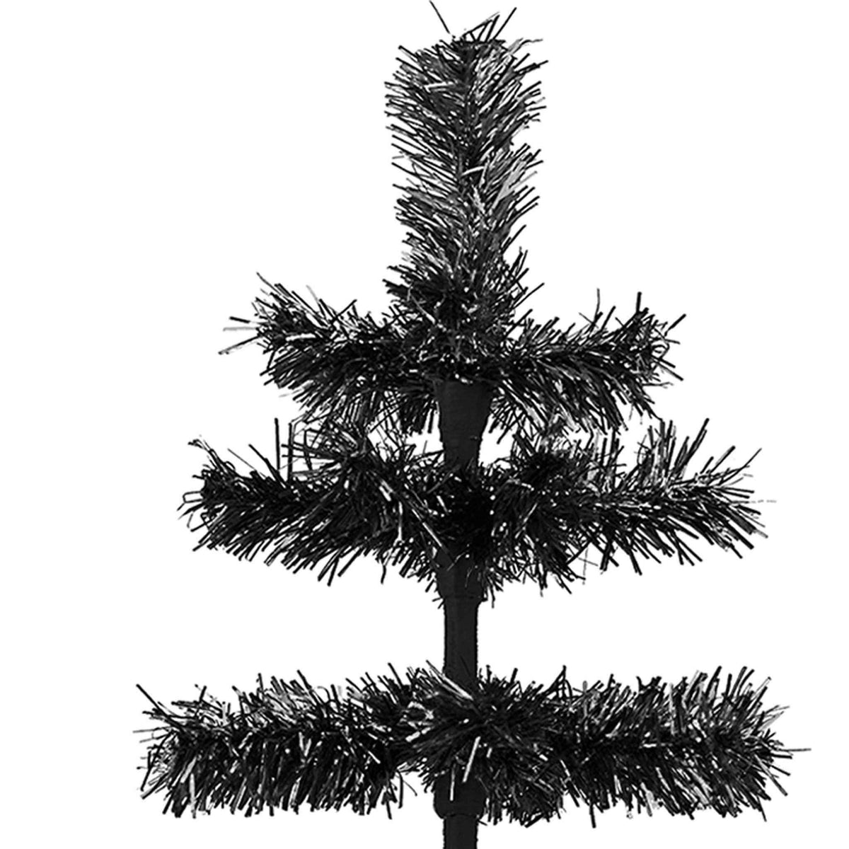 Black Tinsel Christmas Tree - Lee Display