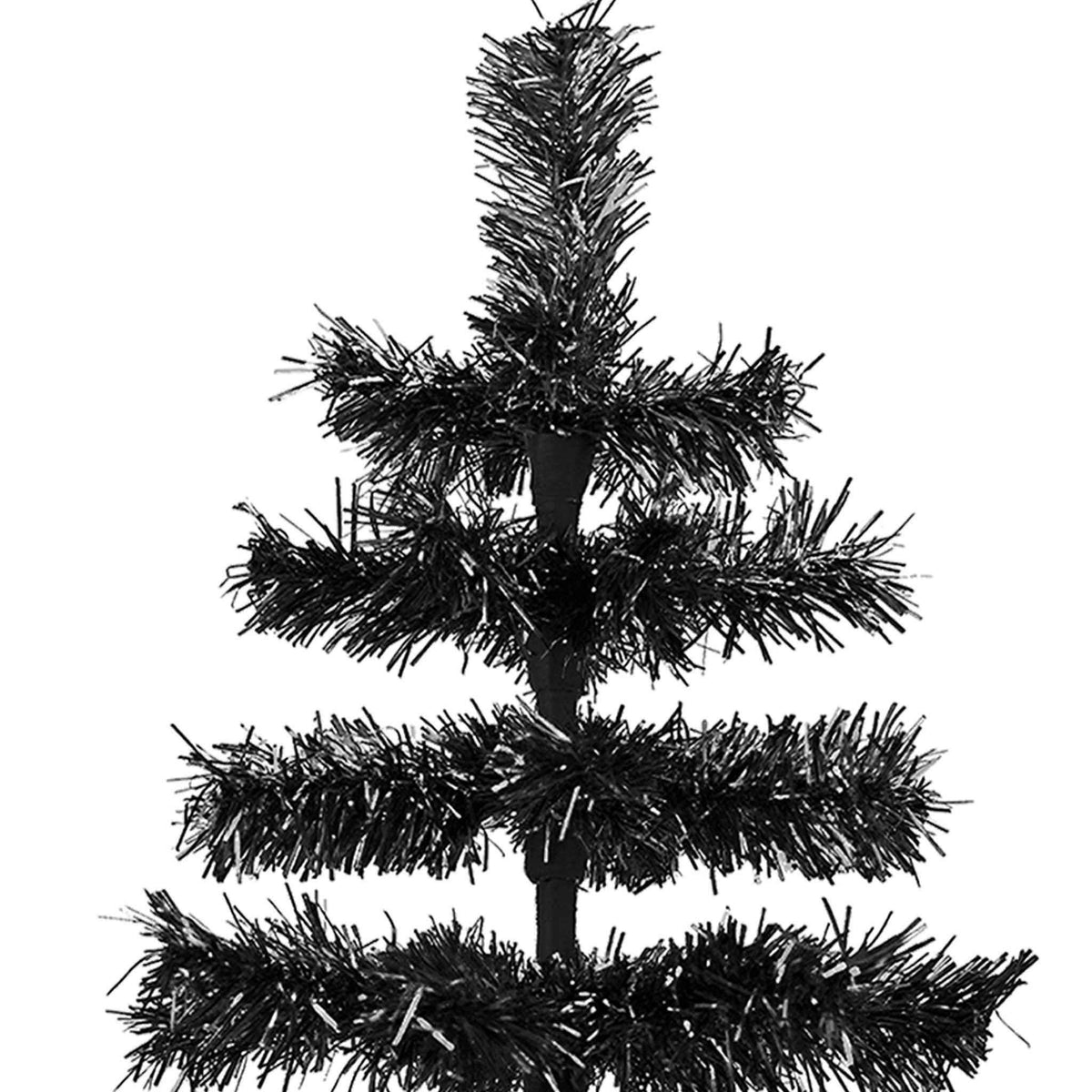 Black Tinsel Christmas Tree - Lee Display