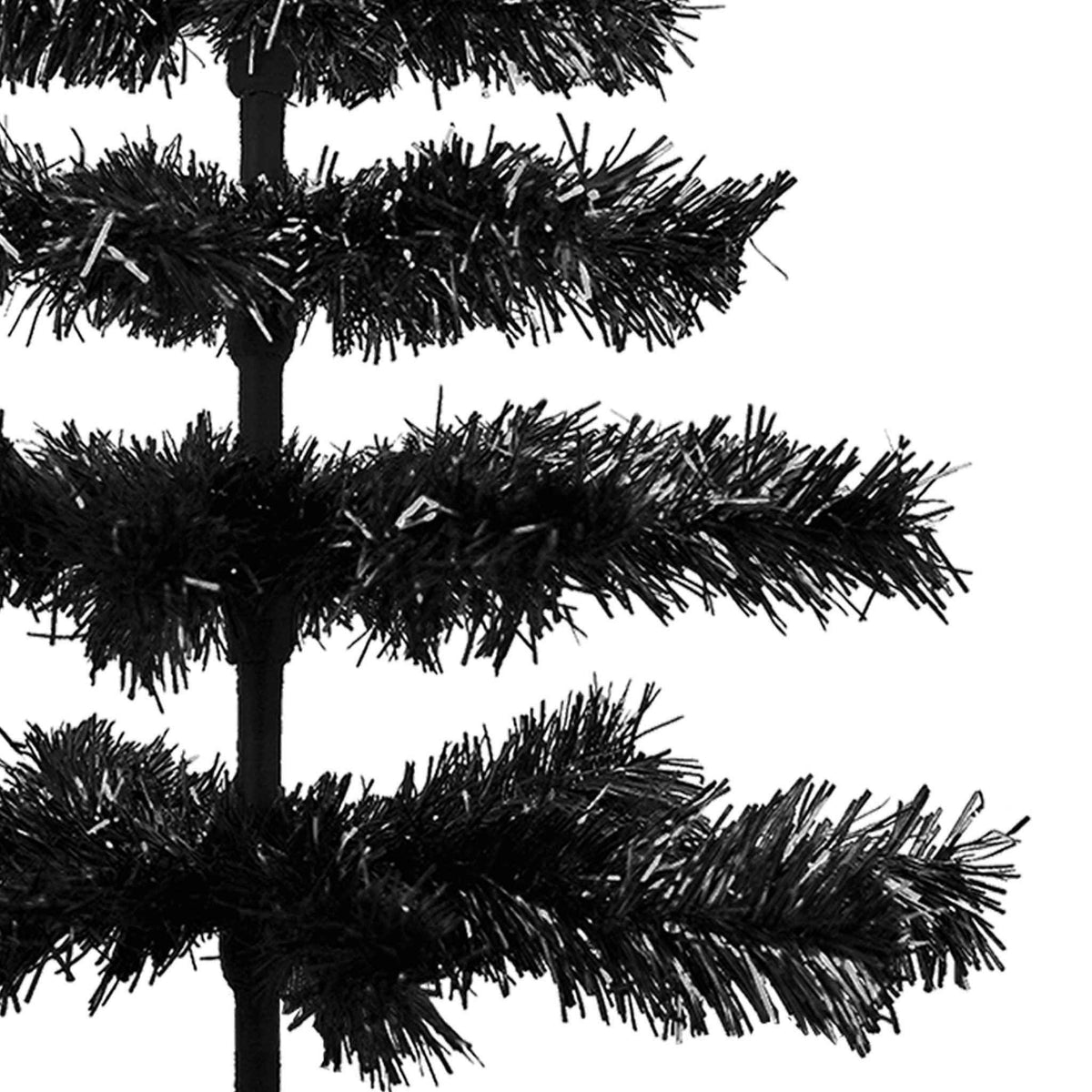 Black Tinsel Christmas Tree - Lee Display