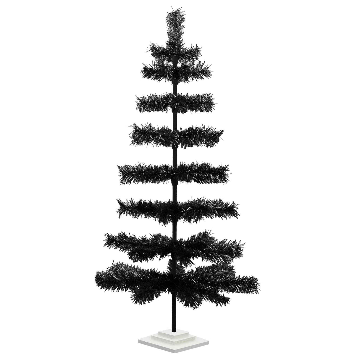 Black Tinsel Christmas Tree - Lee Display