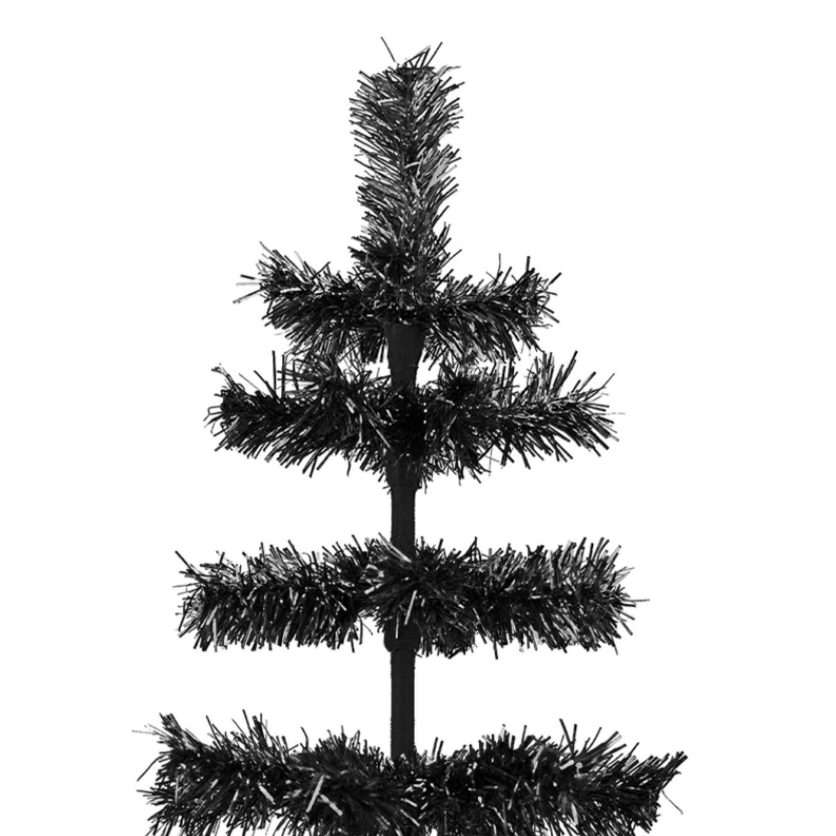Black Tinsel Christmas Tree - Lee Display