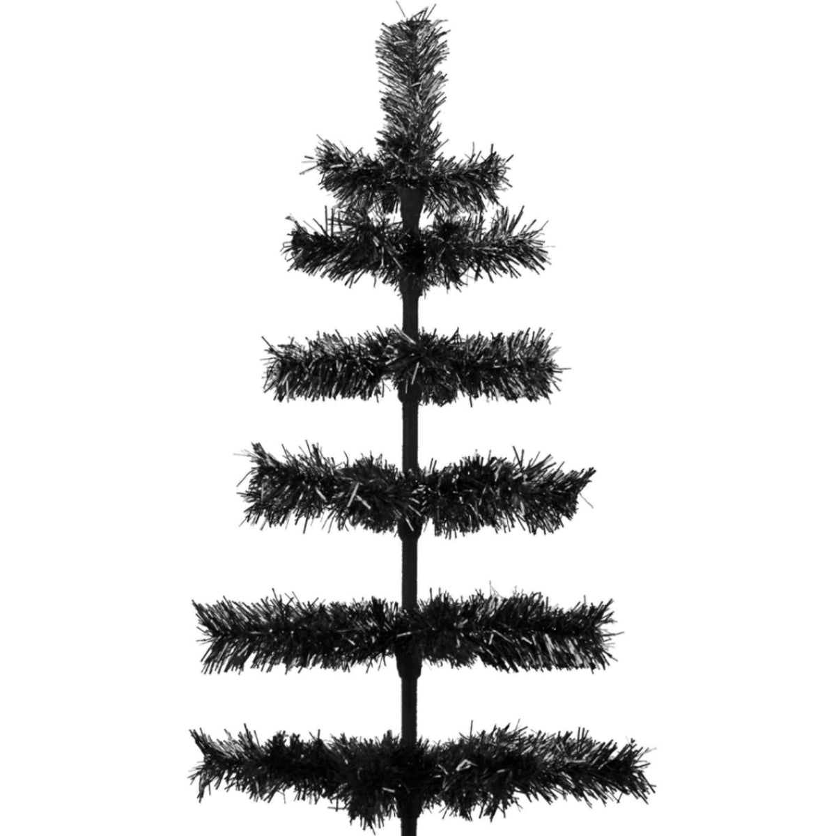 Black Tinsel Christmas Tree - Lee Display