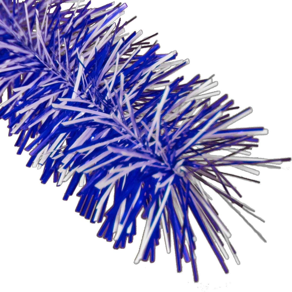 Blue and White Tinsel Garland - Lee Display