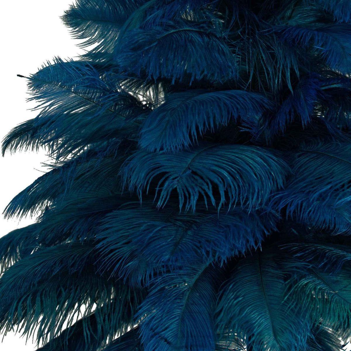 Blue Ostrich Feather Christmas Tree - Lee Display