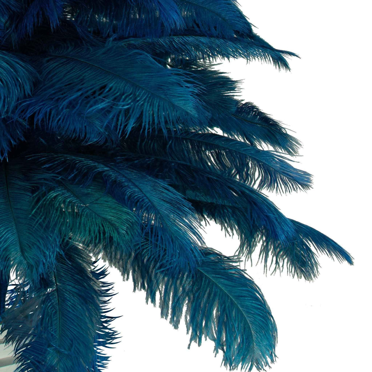 Blue Ostrich Feather Christmas Tree - Lee Display
