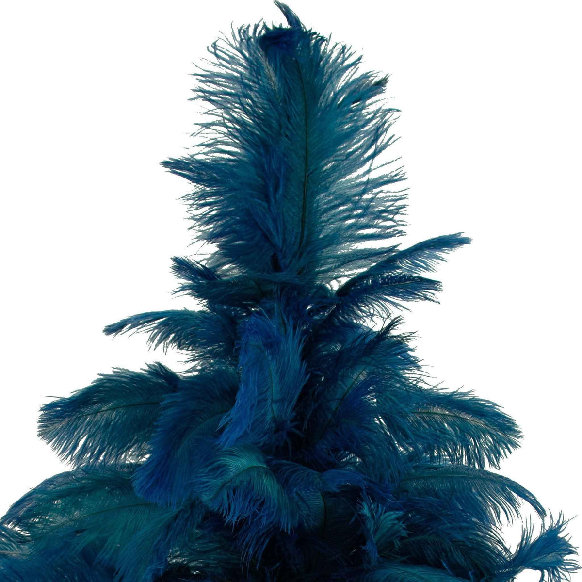Blue Ostrich Feather Christmas Tree - Lee Display