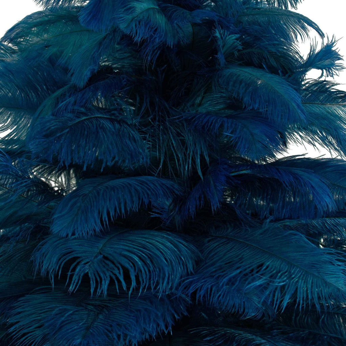 Blue Ostrich Feather Christmas Tree - Lee Display