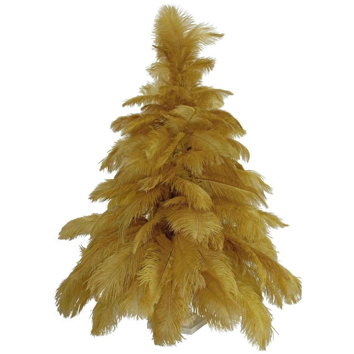 Brown Ostrich Feather Christmas Tree - Lee Display