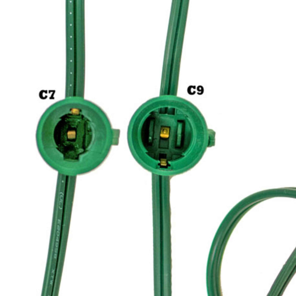 C7 Outdoor Patio String Lighting Cord - 9in Spacing - Lee Display