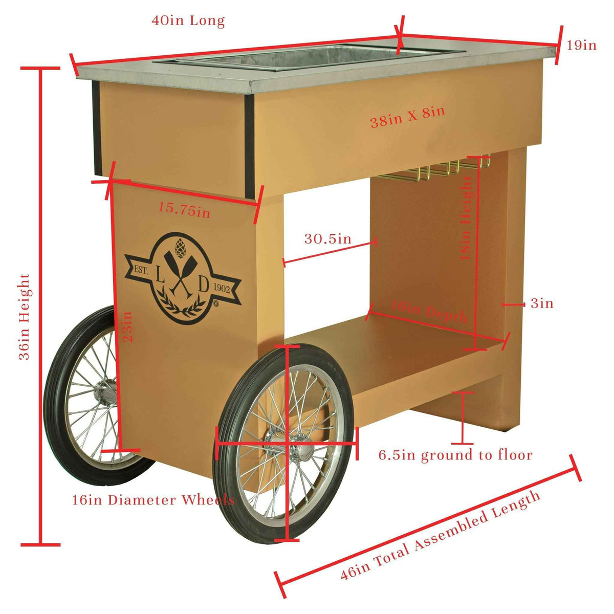 Champagne & Wine Bar Cart - Lee Display